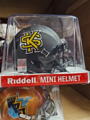 KENNESAW STATE OWLS H.E.T.M. RÉPLICA DE DISEÑO MINI CASCO NCAA RIDDELL Foto 1 de 4