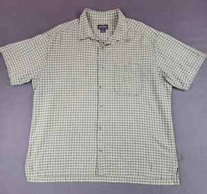 Woolrich Men's XL Tan Check Button-Up Short Sleeve Casual Shirt - Picture 1 of 11