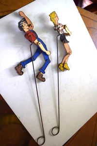 Li'l Abner & Daisy Mae Movable Wooden Figures - Picture 1 of 18