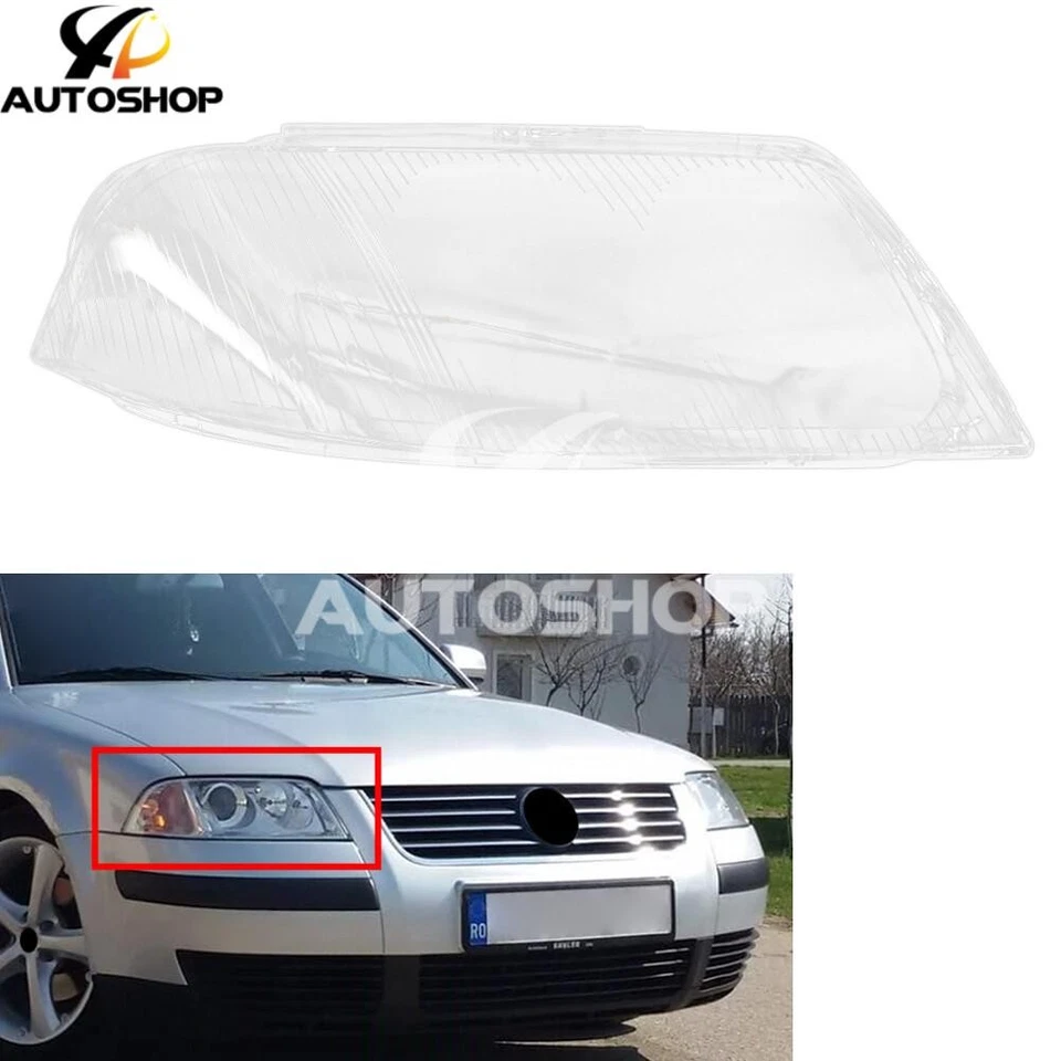Cubierta de lente de faro de coche de 1 pieza para Volkswagen Passat B5.5 2000-2005 Foto 1 de 4