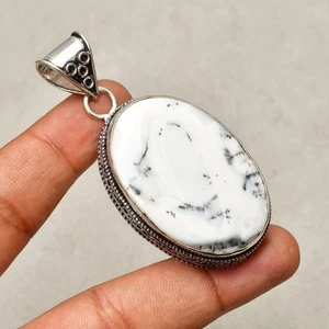 Ciondolo gioiello fatto a mano in argento sterling 925 con pietra opale... - Foto 1 di 8