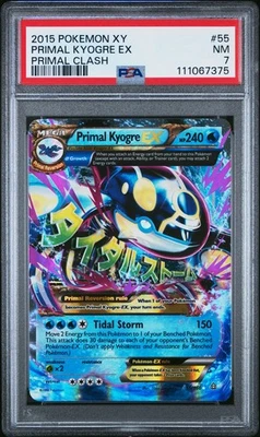 2015 POKEMON XY PRIMAL CLASH PRIMAL KYOGRE EX #55 PSA 7 NM #111067375 - Image 1 of 2