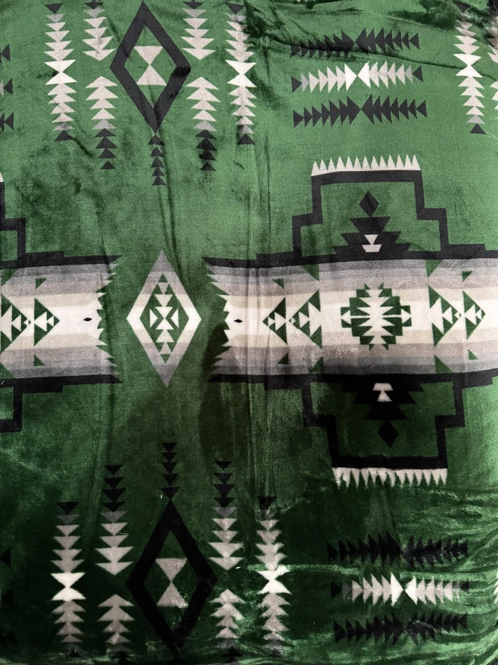 Manta reversible de felpa súper suave de diseño nativo americano tamaño completo Foto 1 de 1