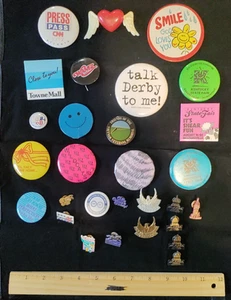 Vintage Pin Badges Bundle Lot Various Sizes Styles retro 90s 00s - Picture 1 of 8