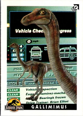1993 Topps Jurassic Park Sticker #4-Gallimimus - Image 1 of 2