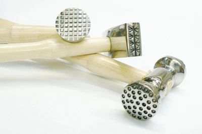 pro 3pc Jewelry Texturing Hammer Set–6 Metal Pattern Faces Craft Finishing Tool - Image 1 of 4