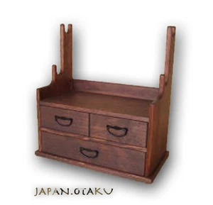 WOODEN Japanese two sword mountings 刀 KATANA STORAGE BOX - Picture 1 of 2