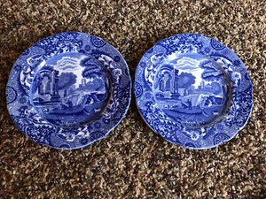 Spode’s Copeland England Blue Italian Set Of 2 6.5” Plates - Picture 1 of 3