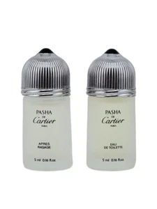 Vintage Pasha de Cartier Mini Men Cologne Eau De Toilette Splash & After Shave - Picture 1 of 2