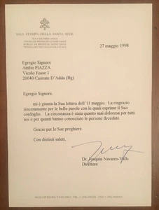 Biglietto firmato da Luigi Dadaglio - Picture 1 of 1