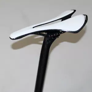 Lightweight Full Carbon Saddle compatible with Brompton Dahon Tern WHITE - Picture 1 of 6