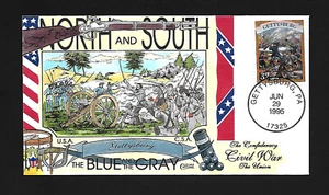 US Collins FDC Hand Painted 1995 - Civil War - Gettysburg - Picture 1 of 1