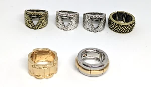 NEU! Paparazzi Herren dehnbare Ringe (6er Set) gold/silberfarben - Bild 1 von 7