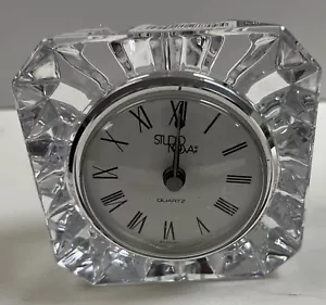 Mikasa Westminster Square Mantel Quartz Clock Lead Crystal Austria T8101/715 - Picture 1 of 8