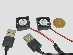 2 Pieces USB 2006 micro Small 5V DC Cooling Fan 20mm 6mm 2Pin Mini axial 2cm E36 - Picture 1 of 3