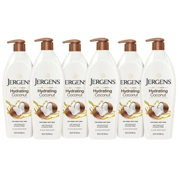 6X Jergens Oil Infused Hydrating Coconut Dry Skin Moisturizer 16.8 oz each - Image 1 of 4