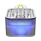 Crystal Cat Water Fountain Stainless Steel 101Oz/3L Pet Fountain with LED Light
