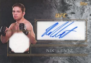 TOPPS 2016 UFC TOP OF THE KLASSE NIK LENTZ #TCAR-NL AUTOGRAMM RELIKTKARTE - Bild 1 von 2
