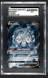 Zacian V SGC Full Art Ultra Rare Pokemon Crown Zenith Authentic Factory Miscut - Picture 1 of 2