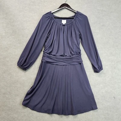 Suzi Chin for Maggie Boutique Dress Women’s Size 4 Navy Long Sleeve - Image 1 of 4