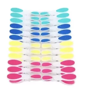 STRONG PLASTIC CLOTHES PEGS CLIPS PINE WASHING LINE AIRER DRY LINE HOME GARDENS - Picture 1 of 4