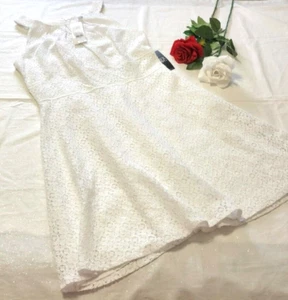 New York & Company White Lace Design Dress Size 10 Brand New with Tags - Picture 1 of 8