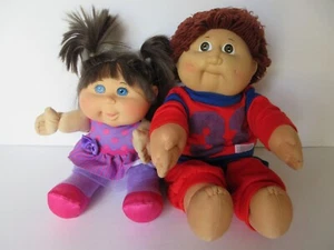 Cabbage Patch Kids Dolls Lot Of 2 Boy Girl Baby Dolls 11 Inch PRE OWNED - Picture 1 of 8
