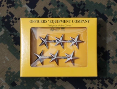 Oficial del Cuerpo de Marines del USMC O-9 Teniente General LTGEN Insignia de rango de hombro Foto 1 de 4