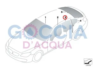 Puerta trasera derecha original BMW 6' F06 & LCI ventana lateral verde-SSG 51357276970 - Imagen 1 de 1