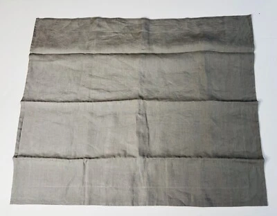 NICE!! GRAY 100% LINEN W 2" BORDER STANDARD BED PILLOW SHAM CASE - Image 1 of 4