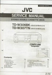 JVC Original Service Manual für TD-W 306 / 307 - Bild 1 von 1