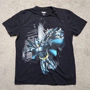 Vintage Batman Dark Knight Rises Tee XL Black Movie Promo DC Comics Free - Picture 1 of 5
