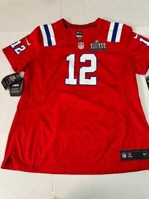 New Tags Nike On Field Tom Brady Superbowl Red Patriots Jersey $120 Women’s XXL - Image 1 of 4