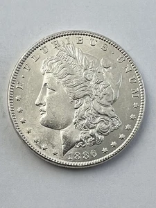 1886 P Philadelphia Mint 90% Silver Morgan Dollar - Picture 1 of 3
