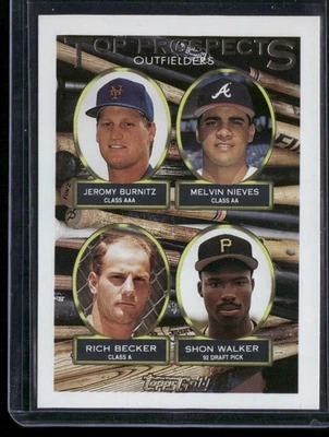 Jeromy Burnitz Melvin Nieves Rich Becker Shon Walker 1993 Topps #658 Gold - Image 1 of 2