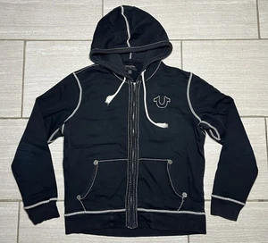 Sudadera con Capucha Clásica True Religion Cremallera Completa Talla L Grande T Costura Gráfico Y2K Para Mujer’s - Imagen 1 de 4