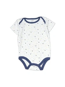 George Girls White Short Sleeve Bodysuit 6-12 Months - Picture 1 of 2