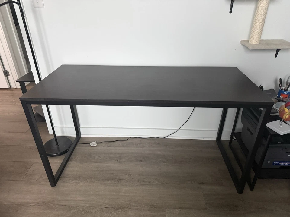 Escritorio de computadora 55" moderno estilo simple PC computadora portátil escritorio oficina en casa negro Foto 1 de 1