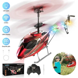 RC Hubschrauber Ferngesteuert LED-Lichter 3,5 Kanäle Kinderspielzeug Flugzeug DE - Bild 1 von 16