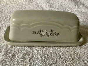 Vintage Pfaltzgraff Erbstück Steinzeug Set bedeckt Butterdose grauer Stein 028 - Bild 1 von 5