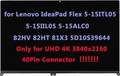 LED LCD Touch Screen for Lenovo IdeaPad Flex 5-15ITL05 5D10S39644 Assembly 4K - Bild 1 von 2