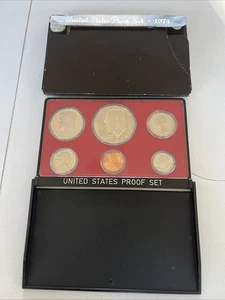 1974 US Mint Proof Set 6 Coins BOX - Picture 1 of 2