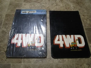 Vintage 4WD mud flaps new (set of 3) 18x12 - Foto 1 di 1