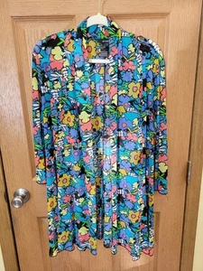 Ali Miles Cardigan Womens 1X Sheer Floral Open Front Light Weight - Picture 1 of 13