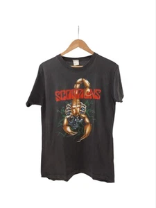 SCORPIONS Men's UK Size Small Grey Vintage Band Tour T-Shirt Top PRE-LOVED - Picture 1 of 8