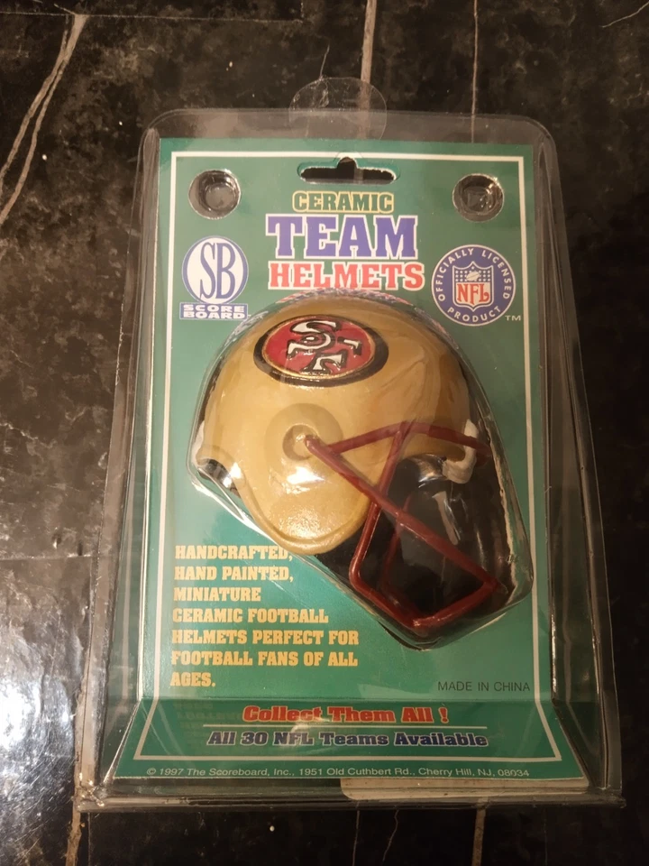 旧金山 49 人队迷你复古 90 年代“1997”团队头盔(全新品牌) — 第 1/1 张图片