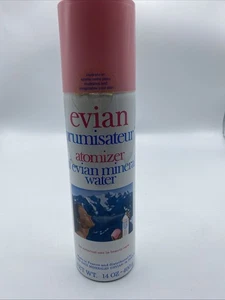 Brumizador facial de agua mineral Evian de colección 14 OZ etiqueta antigua - Imagen 1 de 4