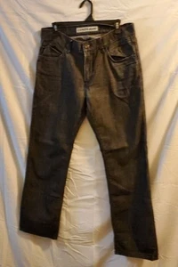 Express Jeans Rocco Slim Fit Straight Leg Mens stressed Black Jeans Size 33x30 - Picture 1 of 7