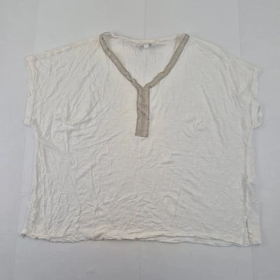MONSOON Top Large White Women's 100% Viscose Beach Casual Summer - Image 1 of 4