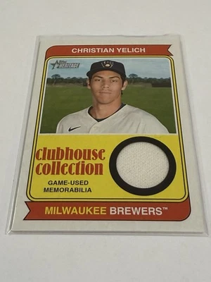 2023 Topps Heritage Christian Yelich #CCR-CY AG - Image 1 of 2
